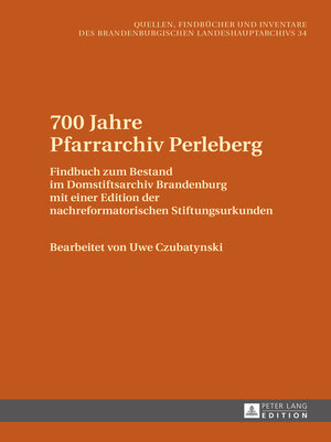 cover image of 700 Jahre Pfarrarchiv Perleberg
